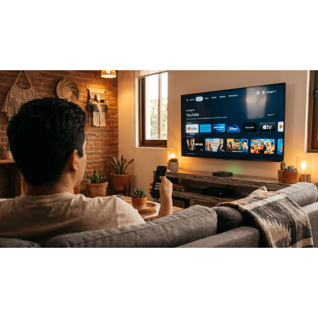 STB 4K Android con Google TV / Alto Rendimiento / Conexión Wi-Fi y por Cable / Control Remoto Bluetooth / Salida HDMI / APP Hik Connect Pre-instalada / Software de Gestion para ISPs/ Para modo desarrollador leer la nota en la descripcion