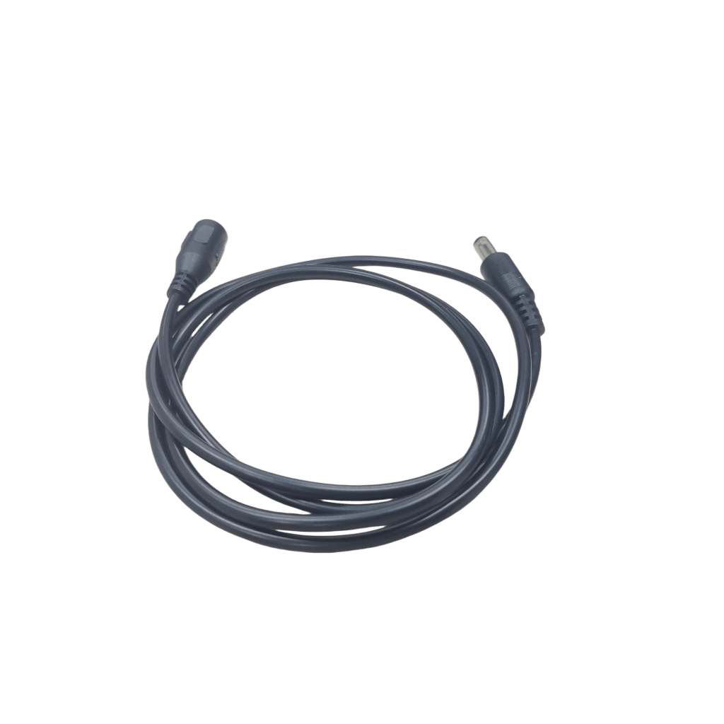 Cable con Conector Macho  ahembra (Pigtail) | Forro negro |  Alimentación para Vcc | Polarizado | Largo 1 metro | Calibre 22AWG.