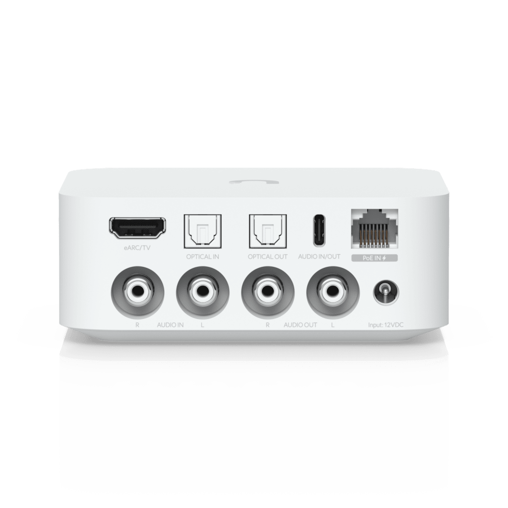 Streamer de Audio Digital PoE Multi-Zona Compacto con Diseño Versátil, Control Intuitivo y Compatibilidad con Múltiples Servicios de Streaming de Música