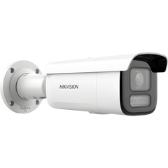 [Dual Light + 2 Micrófonos Integrados]  Bala IP 8 Megapixel (4K) / Lente Motorizado 2.8-12 mm / 60 m Luz Blanca + 60 m IR / AcuSense / Exterior IP67 / IK10 / WDR 120 dB / PoE 802.3at / ONVIF / Alarmas I/O / Micro SD / ACUSEEK