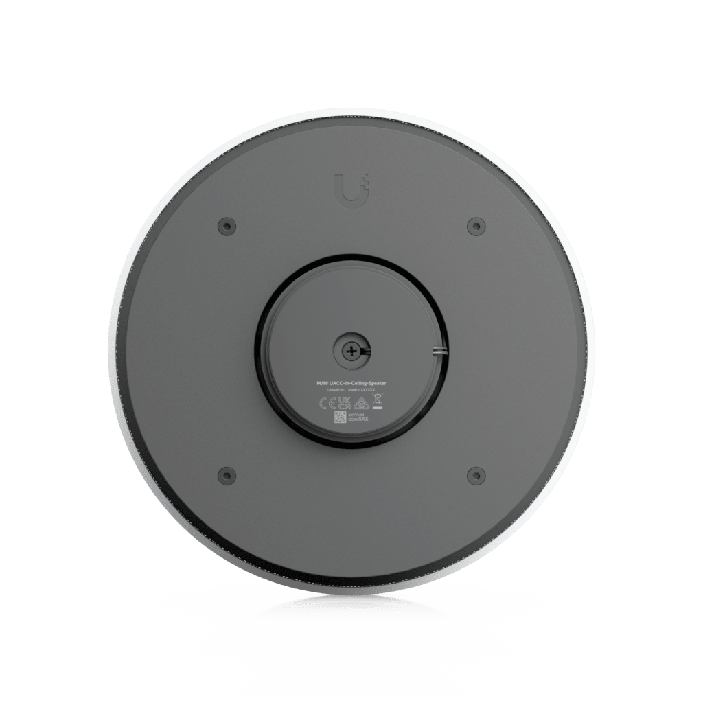 UniFi In-Ceiling Speaker Altavoz Empotrable de Techo / Woofer 6.5" 130W / Tweeter 1" Pivote ±15° / 8 Ohms / Cobertura Simétrica Axial de 90° / NDAA Compliant