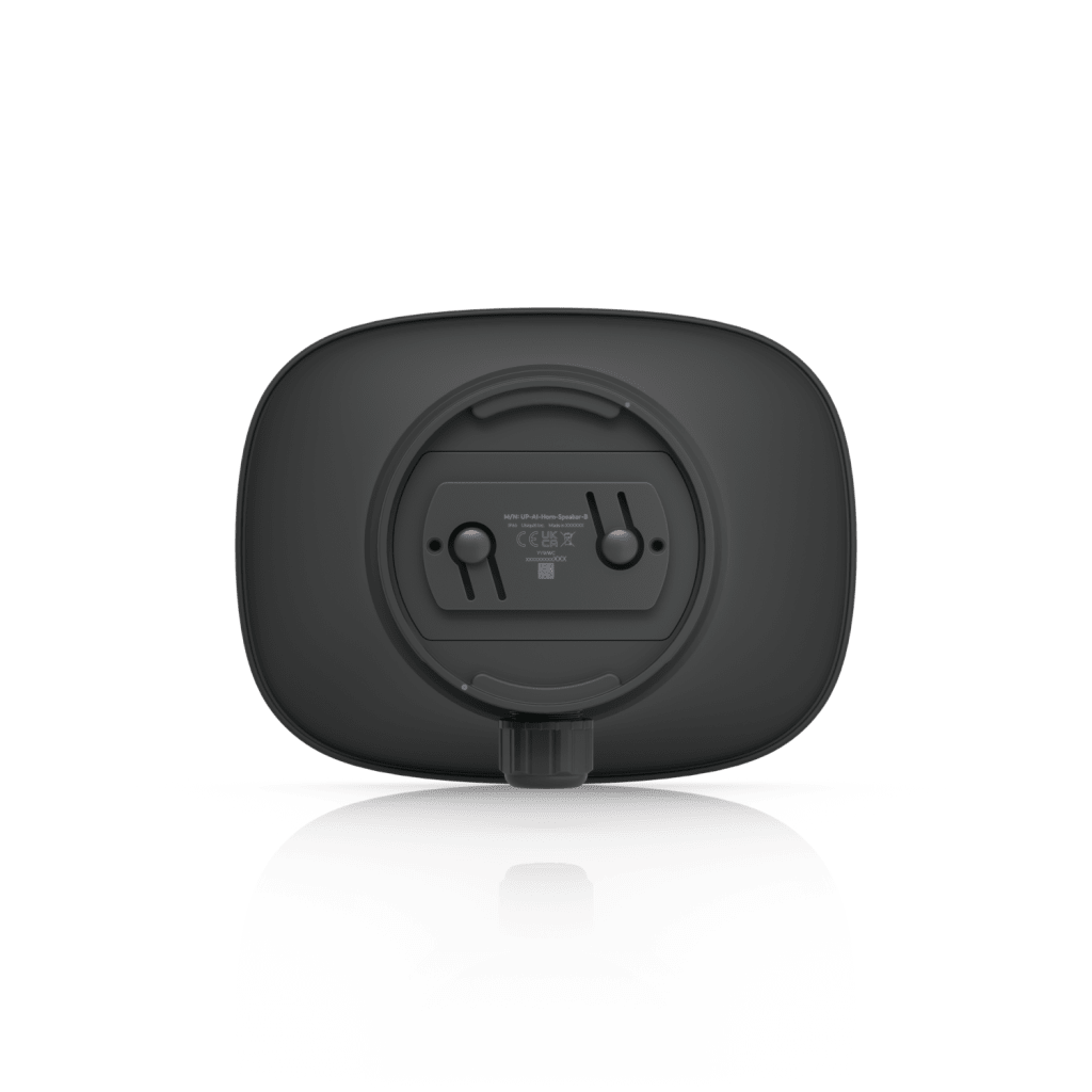 UniFi Protect AI Horn Speaker, Altavoz IP 120 dB, PoE+, Alerta AI Avanzada, Montaje Pared, Esquina y Poste, IP66, Color Negro