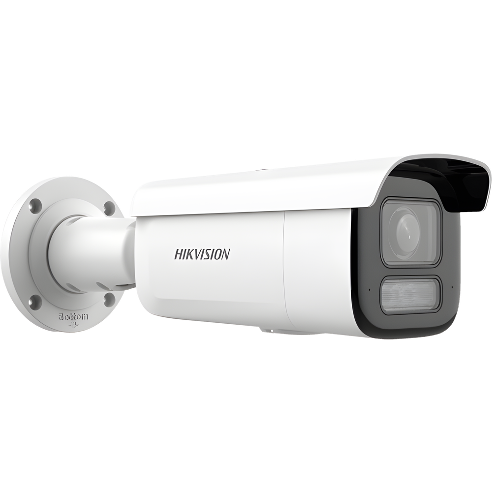[Dual Light + 2 Micrófonos Integrados] Bala IP 2 Megapixel / Lente Mot. 2.8 a 12 mm / 60 mts Luz Blanca + 60 mts IR / ACUSENSE / Exterior IP67 / IK10 / WDR 120 dB / PoE+  / Alarmas I/O / Micro SD / Metal / IK10 / ACUSEEK