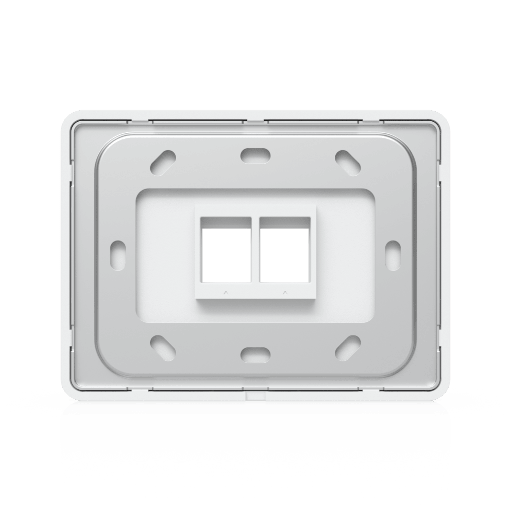 Placa de Pared Horizontal Universal para Keystone de 2 Puertos con Cubierta Pintable, Acabado Personalizable, Paquete con 4 Piezas