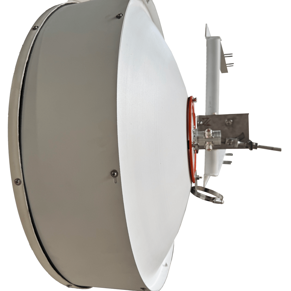 Antena Direccional / 2 ft / 5.9-7 GHz / Ganancia 32 dBi / SLANT de 45 ° y 90° / Incluye Jumpers con conector N-Macho a RPSMA / montaje y radomo incluido.