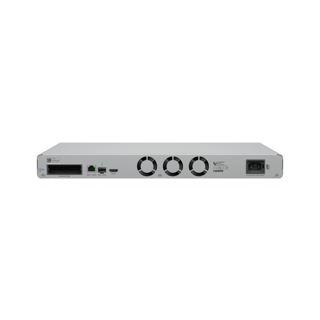 UNVR G2 UniFi Protect 1U con 4 Bahías para Discos Duros, Soporte para hasta 60 Cámaras HD, 50 Cámaras 2K o 30 Cámaras 4K, Puerto 10G SFP+ y 2.5GbE, Análisis Edge-AI Integrado