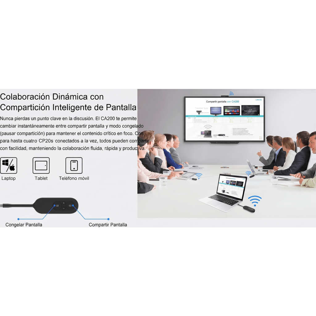 Kit de Conferencia Inalámbrica/ Transmisión 4K/ Plug & Play / Multi-plataforma