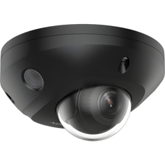 [Dual Light + 2 Micrófonos Integrados] Mini Domo IP 4 Megapixel / Color Negro / Lente 2.8 mm / 30 mts Luz Blanca + 30 mts IR / ACUSENSE / Exterior IP67 / IK08 /  WDR 120 dB / PoE / ONVIF / Alarmas I/O / Micro SD / ACUSEEK