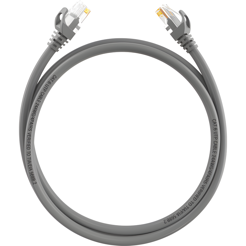 Cable de Parcheo (Patch Cord) / UTP / Cat. 6 (24 AWG) / 0.50 Metros (1.64 Pies) / Color Blanco / Ideal para PoE+ / Interior