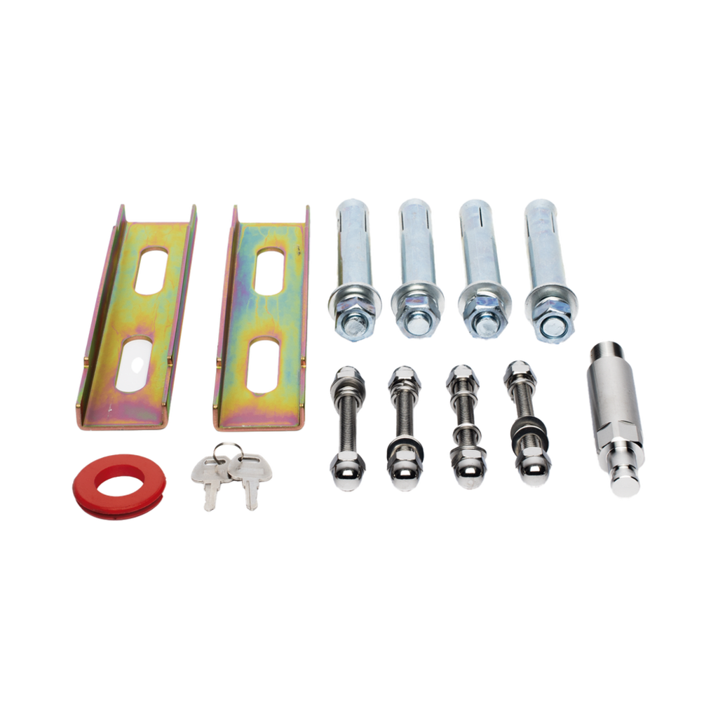 Kit COMPLETO Barrera Izquierda XBF Con Corona LED / Brazo de 3M / Incluye Sensor de Masa, Transformador, Lazo Magnético, Ancla, Fotoceldas y 2 Controles Inalámbricos