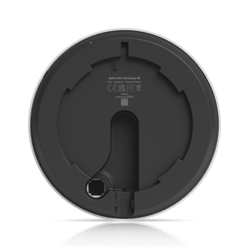 UniFi G6 Dome – Cámara 4K Antivandálica y Todo Clima con Sensor de 8 MP (1/1.8”), Motor de IA Multi-TOPS y Visión Nocturna Infrarroja de Largo Alcance