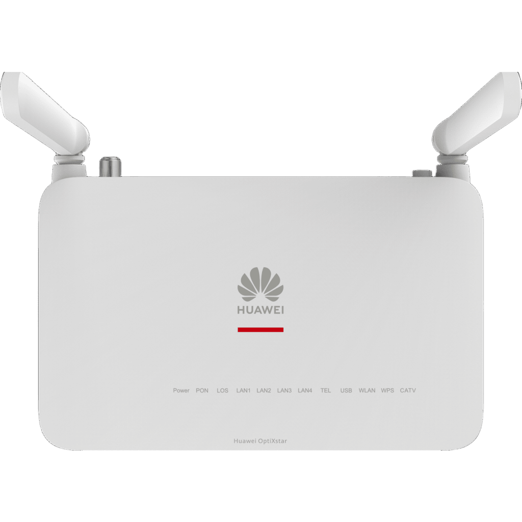 ONT GPON OptiXstar WiFi6 con 4 puertos GE + 1 POTS + 1 CATV, conector SC/APC