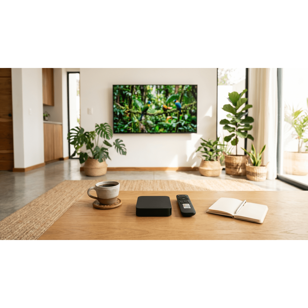 STB 4K Android con Google TV / Alto Rendimiento / Conexión Wi-Fi y por Cable / Control Remoto Bluetooth / Salida HDMI / APP Hik Connect Pre-instalada / Software de Gestion para ISPs/ Para modo desarrollador leer la nota en la descripcion