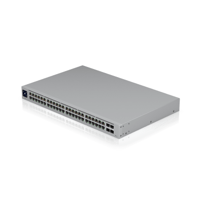 USW-48 — Switch Layer 2 de 48 Puertos GbE + 4 Puertos SFP con Diseño Fanless para Funcionamiento Totalmente Silencioso