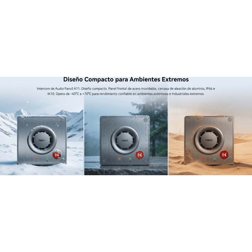 Video Intercom IP para Exterior / Cámara 4 Megapixel (1080p) / HDR e Iluminación IR / Altavoz 5W y Doble Micrófono con Reducción de Ruido / Panel Acero Inoxidable y Cuerpo Aluminio / IP66 e IK10 / PoE+ / 2 Líneas SIP