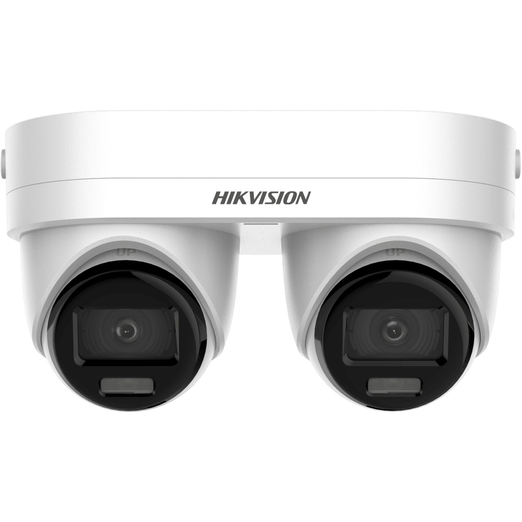 PanoVu Series / Lente Dual de 4 Megapixel / 2 Lentes Fijos de 2.8 mm / Recomendado para Pasillos o Esquinas / IP67 / IK10 / PoE / WDR 120 dB / 10 mts IR / Entrada y Salida de Audio y Alarma / MicroSD / ACUSEEK