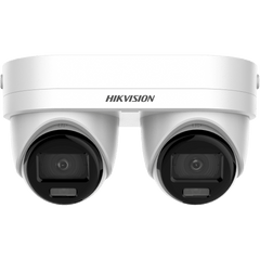 PanoVu Series / Lente Dual de 4 Megapixel / 2 Lentes Fijos de 2.8 mm / Recomendado para Pasillos o Esquinas / IP67 / IK10 / PoE / WDR 120 dB / 10 mts IR / Entrada y Salida de Audio y Alarma / MicroSD / ACUSEEK