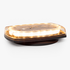 Mini torreta de 48 LED 10 Pulgadas, Ambar/Claro, Lente Transparente, Montaje Con Iman Y Conexion Para Encendedor De Vehiculo