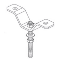 Clip U Fijabarras de 3/8" (9.5 mm).