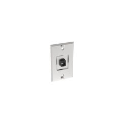 Placa de Pared Telefónica, Salida de 1 Puerto Keystone, Con Jack Cat5e Estilo TP, de Acero Inoxidable