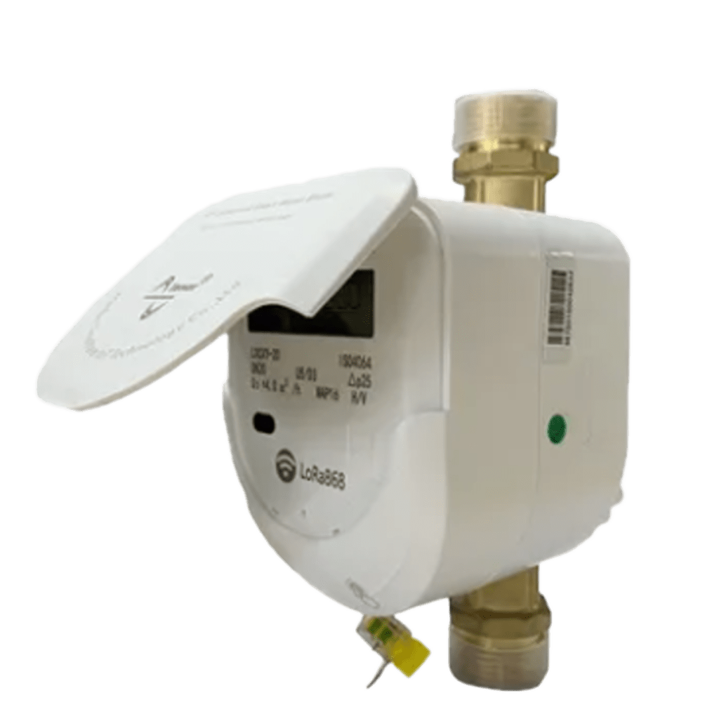 Medidor Ultrasónico de Agua LoRaWAN / 1/2 Pulgada / Smart Metering y Telemetría para BMS / Válvula Integrada / IP68 / Bidireccional / LCD 9 Dígitos