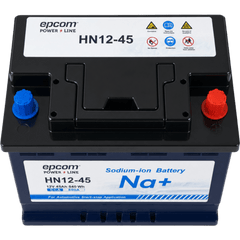 Batería Automotriz de Iones de Sodio para Start-Stop / 12 Vcc 45 Ah / 540 Wh / 800 CCA / 3000+ Ciclos / Reemplazo Directo de Plomo-Ácido