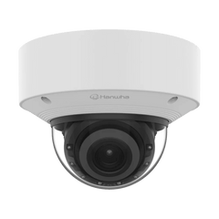 Cámara Domo AI 8 Megapíxeles / Motorizado 4.4-9.3 mm 2.1x / Dual NPU / IR 50 m (164 ft) / IP52 IK10 / Analítica Avanzada IA / extremeWDR 120 dB / Wisenet 9