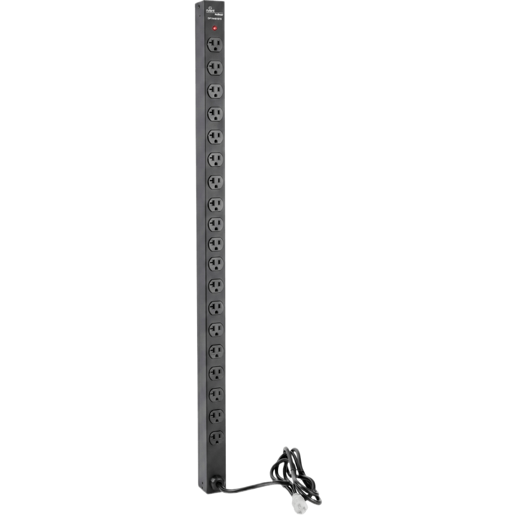 PDU Vertical para Rack con 18 Tomas NEMA 5-15R, 15A, 1.22 m (48 in) de Altura, Acero Color Negro