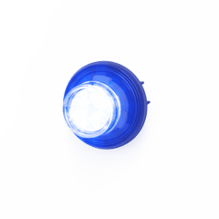 Estrobo Oculto de 12 LED, Rojo/Azul, Bisel Negro, Lente Transparente