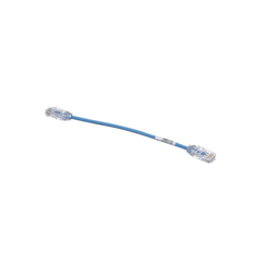 Cable de Parcheo UTP Cat6A, CM/LSZH, Diámetro Reducido (28AWG), Color Azul, 20 cm (7.87 pulgadas).