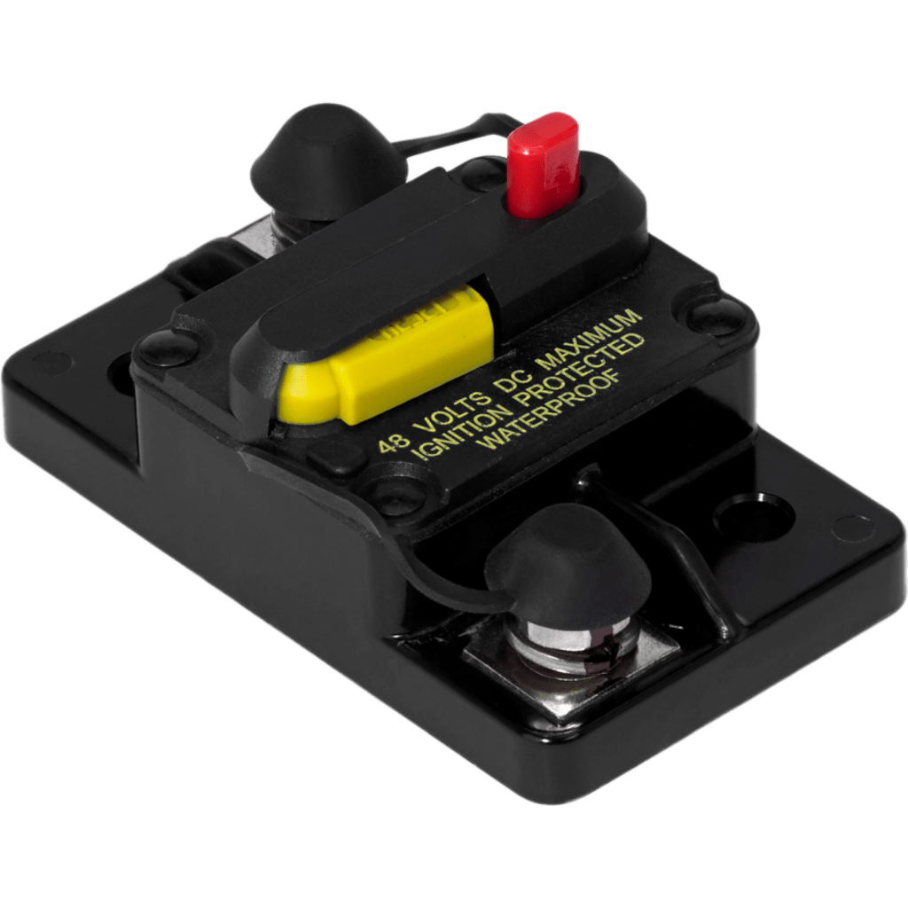 Kit Náutico de Conexión de Alimentación Premium / 6 AWG / 12 V / Un Amplificador / Hasta 6.09 m (20 ft) de Batería / Cobre OFC Puro Estañado / Disyuntor Marino 50 A IP67 / SAE J1171 / Terminales de Acero Inoxidable