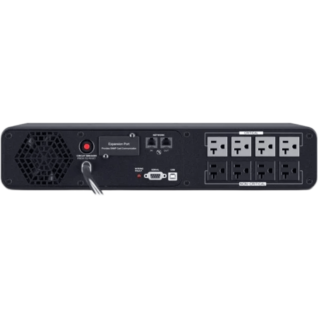 UPS de 2000 VA/1200 W, Topología Línea Interactiva, Entrada 120 Vca NEMA 5-20P, Onda Senoidal Pura, Rack 2 UR,  Con 8 Tomas NEMA 5-20R