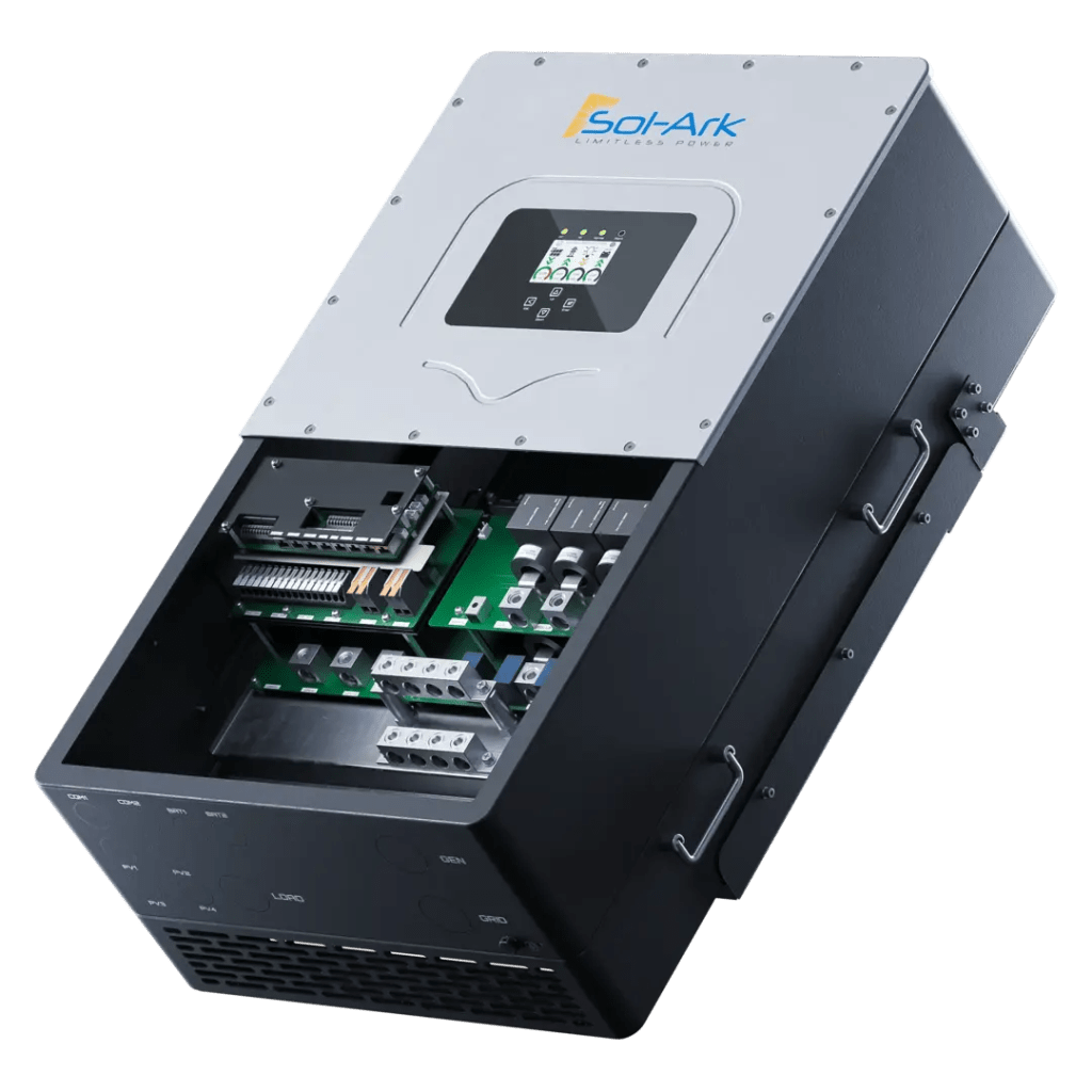 Inversor Hibrido Interactivo SOL-ARK, 60 Kw, 480 Vcc, 3 fases, IP65, Entrada de Baterías a 160-800 Vcc