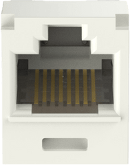 Conector Jack RJ45 Estilo TG, Mini-Com, Categoría 6A, Con Gel Resistente a la Corrosión, de 8 Posiciones y 8 Cables, Color Blanco Mate