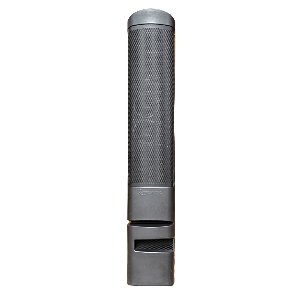 Altavoz Line Array Exterior | 200W RMS | 37 Hz - 20 kHz | 16 Tweeters + 4 Midranges + 1 Woofer | IP56 | Instalación Enterrada o Base Placa | Cobertura 25-30 pies (7.6-9.1 m)