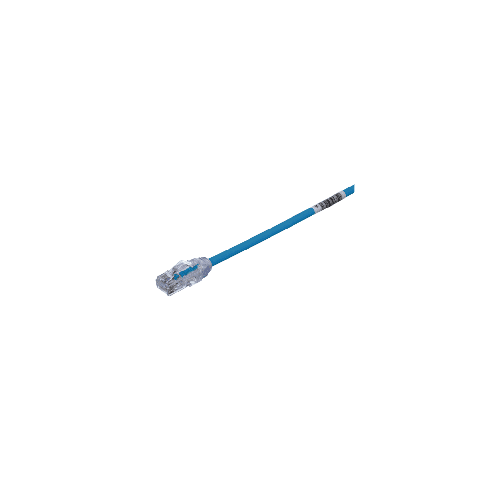 Cable de Parcheo UTP Cat6A, CM/LSZH, Diámetro Reducido (28AWG), Color Azul, 5 Metros (16.40 Pies).