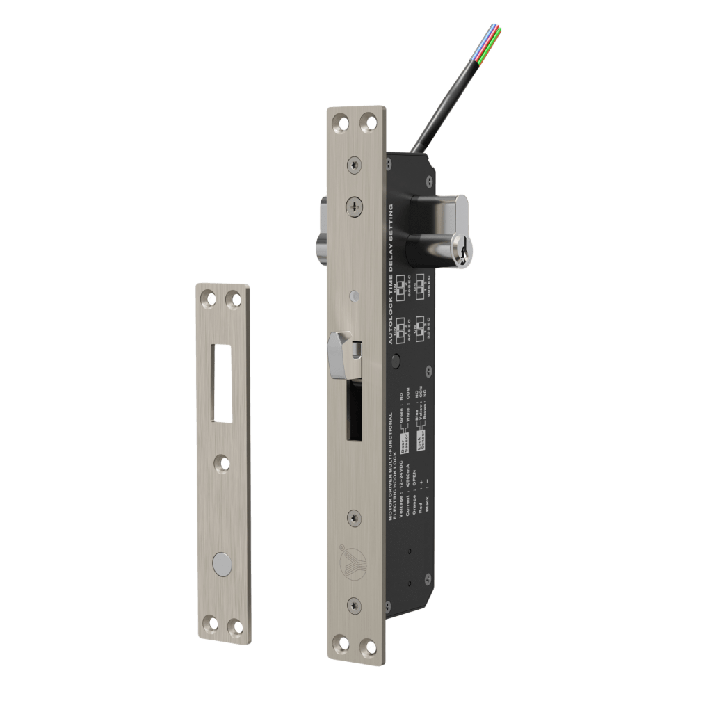 Cerradura eléctrica para puertas corredizas tipo gancho / apertura con llave ambos lados / IP65