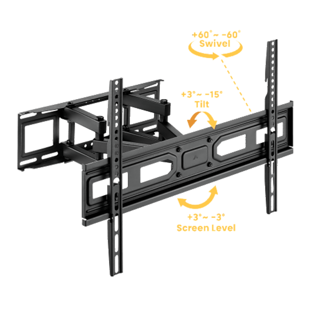 Montaje de Pared Universal Articulado para Monitores de 37 a 80" | Carga Máxima 40 Kg | Vesa  100 x 100 a 600 x 400| Fabricado en Acero