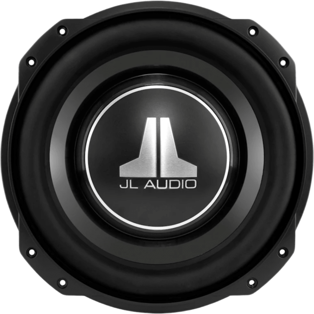 Subwoofer para Coche de Línea Fina / 10" (25.4 cm) / Dual 8 &Omega; / 400 W RMS / Cono de Polipropileno Relleno de Minerales / Terminal con Botones / Profundidad de Montaje 83 mm (3.25 in) / Xmax 15.2 mm (0.6 in)