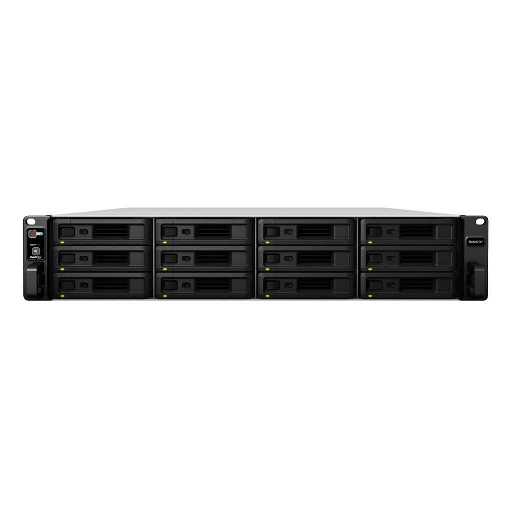 Unidad de Expansión Synology RX1217/RX1217RP | 12 Bahías de Disco | Compatible con RackStation 2U | Expansión de Volumen en Línea | Fuentes de Alimentación Redundantes (RX1217RP) | Administración DSM.