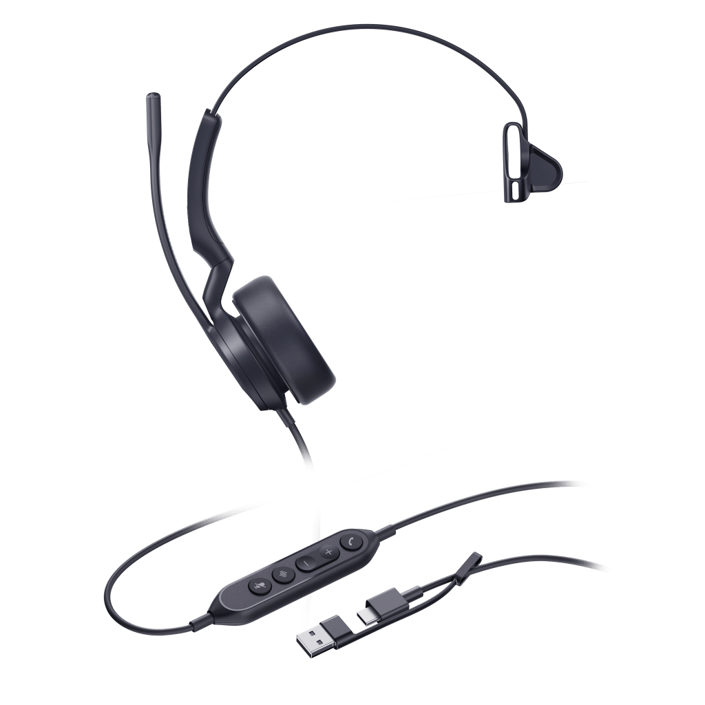 Yealink UH44 Mono, versión Microsoft Teams, cancelación de ruido USB-C/A con indicador de ocupado