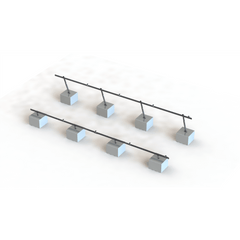 Sistema de Montaje Solar VEKTOR21 / Estructura Ajustable Aluminio AL6005-T5 / Patas Frontales y Ajustables / Ángulos 10°-30° / Torque 11-13 Nm