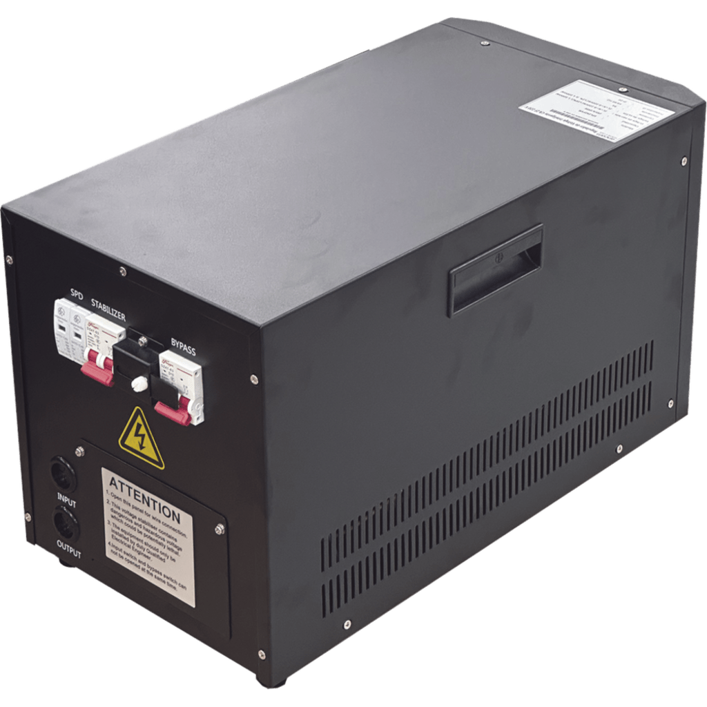 Regulador de Voltaje Industrial Split Phase Ferroresonante 2 kVA/2 kW 220 V / Entrada 176-264 V Vca / Salida 215.6-224.4 Vca