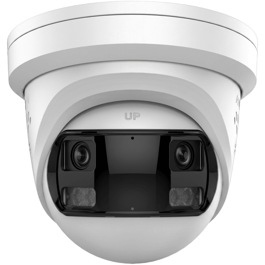 [PROTECCIÓN ACTIVA] Turret IP Panorámica 16  Megapixel / 180° / Imagen a Color 24/7 / PoE / WDR 130° / IP67 / ACUSENSE / Protección Activa (Luz Estroboscópica y Alarma Audible) / MicroSD