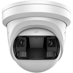 [PROTECCIÓN ACTIVA] Turret IP Panorámica 16  Megapixel / 180° / Imagen a Color 24/7 / PoE / WDR 130° / IP67 / ACUSENSE / Protección Activa (Luz Estroboscópica y Alarma Audible) / MicroSD