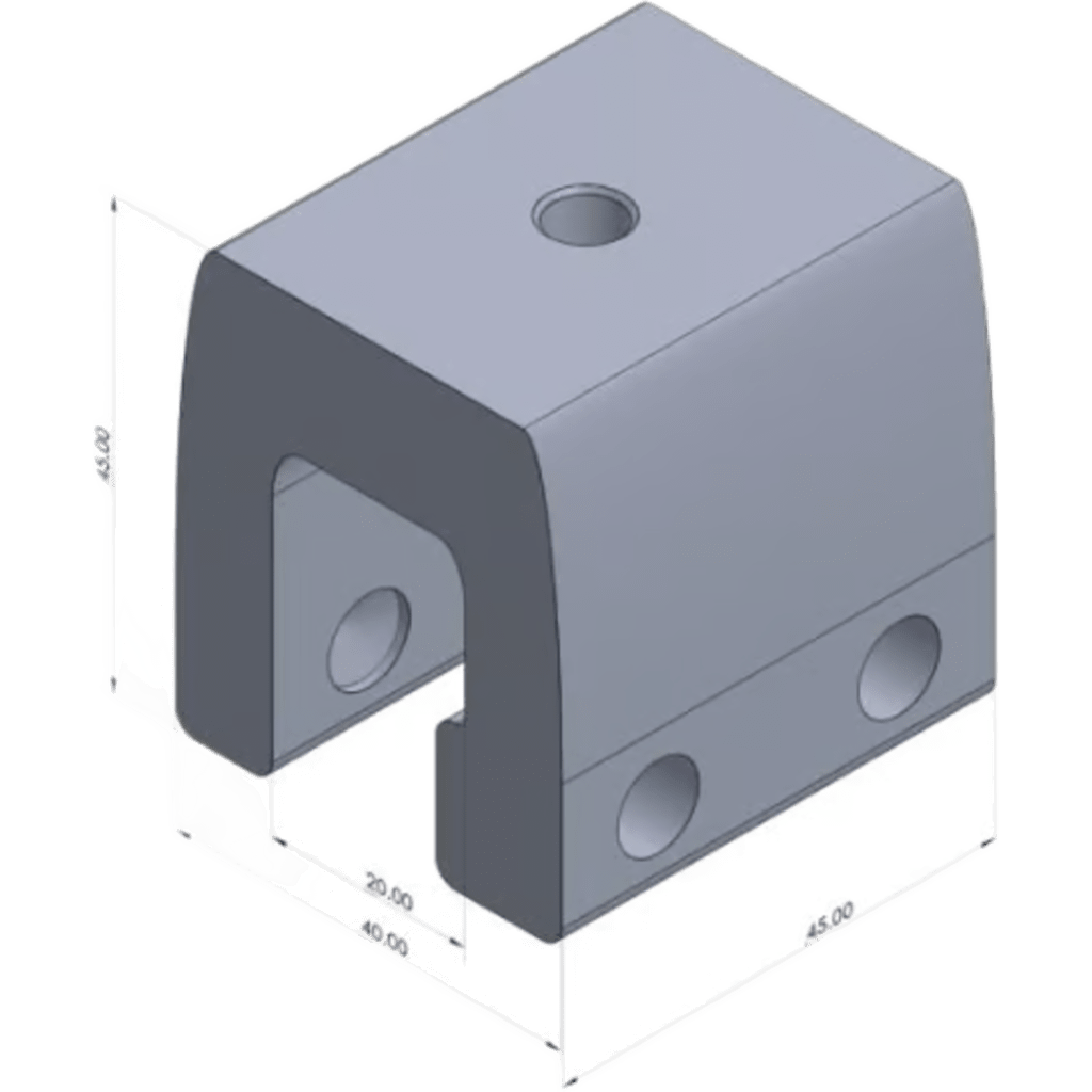 Clamp de Sujeción para Paneles Solares / M2 Clamp V2 / Aluminio Serie 6000 / Sin Perforaciones / Lámina Engargolada / 187 g / Tornillos Acero Inoxidable