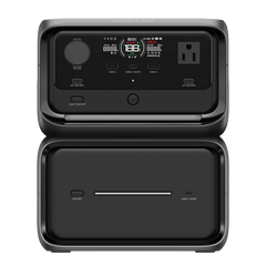 EcoFlow River 3 | Estación de Energía Portátil 858Wh Litio LFP / 2 AC 300 W (Max. 550W) / 1 USB-C 100W / 2 USB -A 12W / Cargador de Coche 8A a 12 o 24V / Conectividad WiFi y Bluetooth (App) / Carga Solar 110W Max.