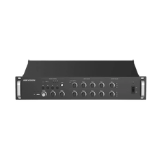 Amplificador de audio | 2 zonas de 250W  | 100V/70V | Calendarización de eventos | Biblioteca de Materiales de Audio | Entrada de Alarma | Hik-connect /Hikcentral profesional