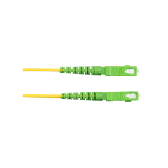 Jumper de Fibra Optica Monomodo 9/125 OS2, SC/APC-SC/APC Simplex, OFNR (Riser), Color Amarillo, 5 Metros (16.40 Pies)