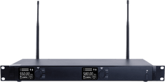 Receptor Inalámbrico Dual Canal Digital U-Band | 4 Bandas de Frecuencia (470-830 MHz) | Transmisión Digital pi/4-DQPSK | Pantalla TFT-LCD 2.2" | Anti-Interferencia con ID Code Pilot | Salidas Balanceadas y Desbalanceadas | Ecualizacion